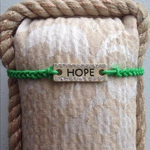 Bracelet with the Word Hope with Mini Crystals